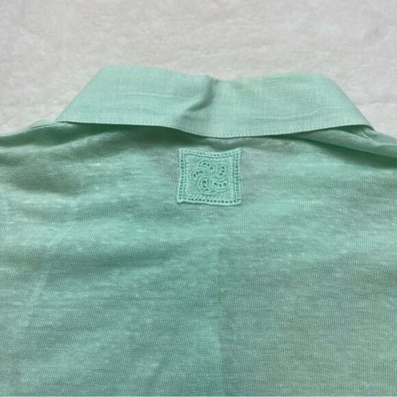 120% Lino Light Green Button Down Shirt - Picture 7 of 10